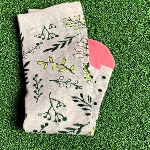 Leaf Plant Crew Socks